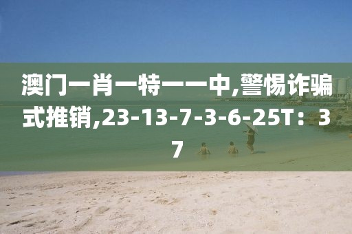 澳门一肖一特一一中,警惕诈骗式推销,23-13-7-3-6-25T：37